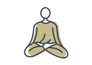 44 drawing of a person in the lotus position captioned through intentional living i found my calm