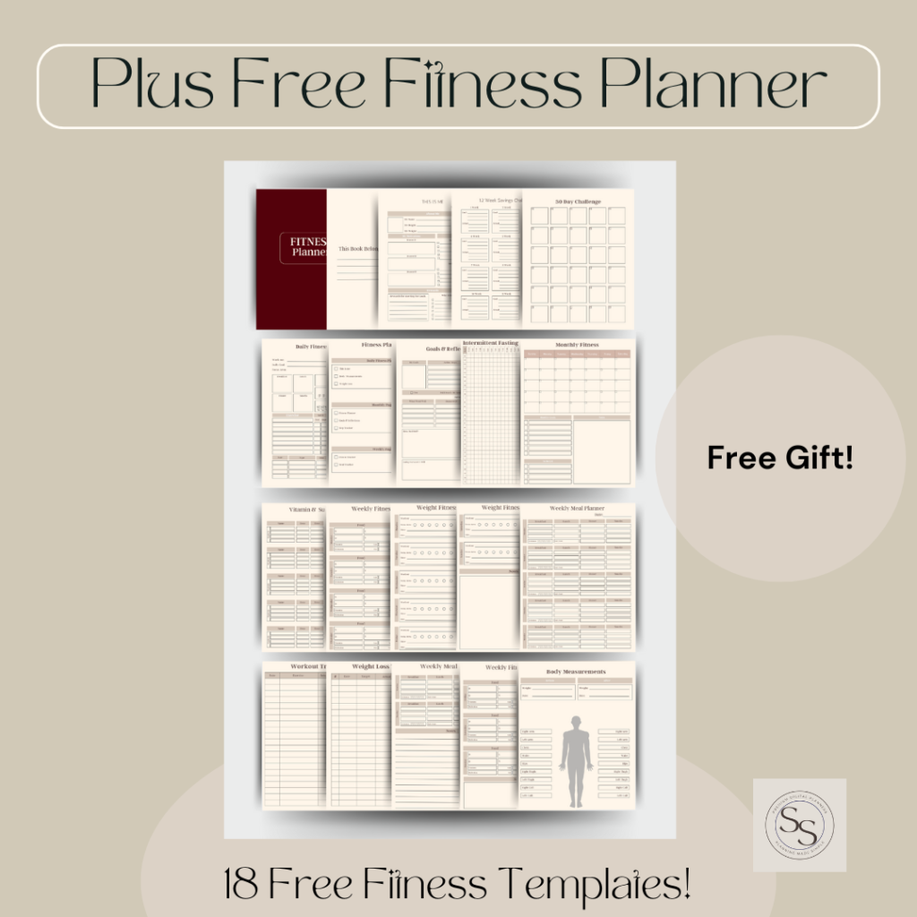 Image of Free fitness planner template 18 pages